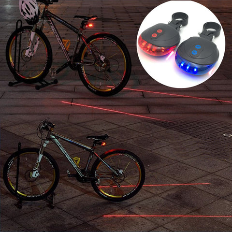 LED Bicycle Light 5 LED + 2 Laser Tail Light - Activity Gear